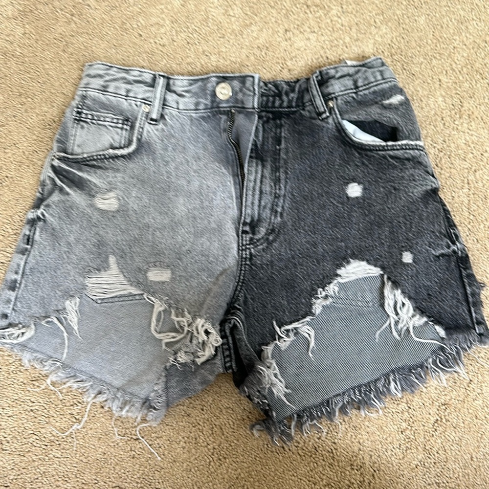 Black and grey Bershka shorts